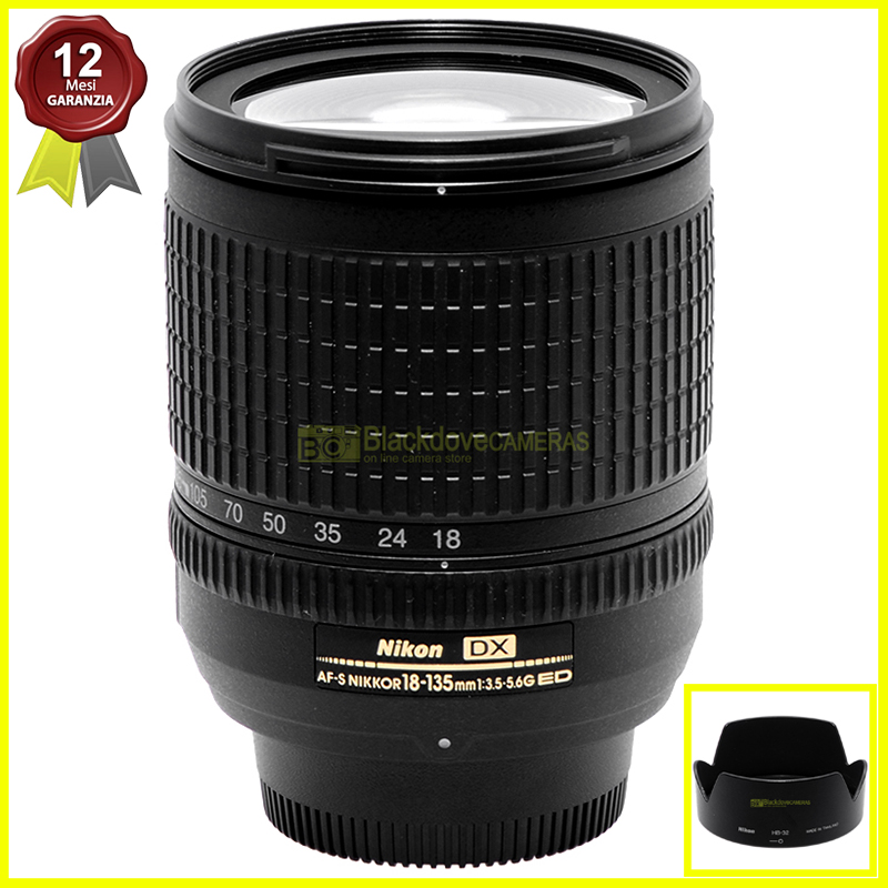 Obiettivo Nikon AF-S DX Nikkor 18-135mm f/3.5-5.6G ED usato – foto reale del prodotto