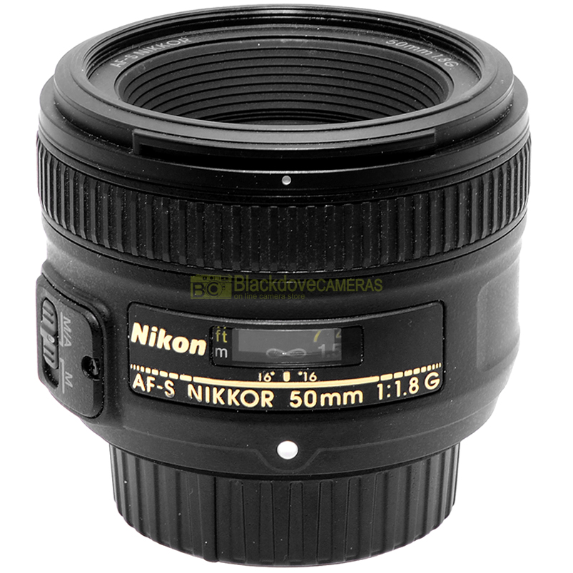 Obiettivo Nikon AF-S G Nikkor 50mm f1,8 per fotocamere reflex DX-FX. Full Frame vista dettagliata
