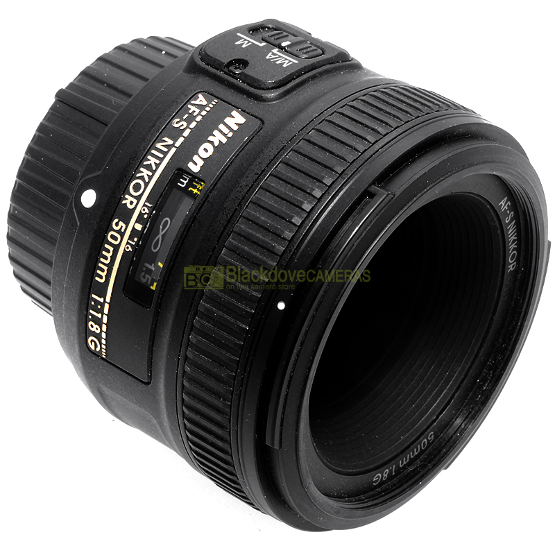 Obiettivo Nikon AF-S G Nikkor 50mm f1,8 per fotocamere reflex DX-FX. Full Frame vista dettagliata