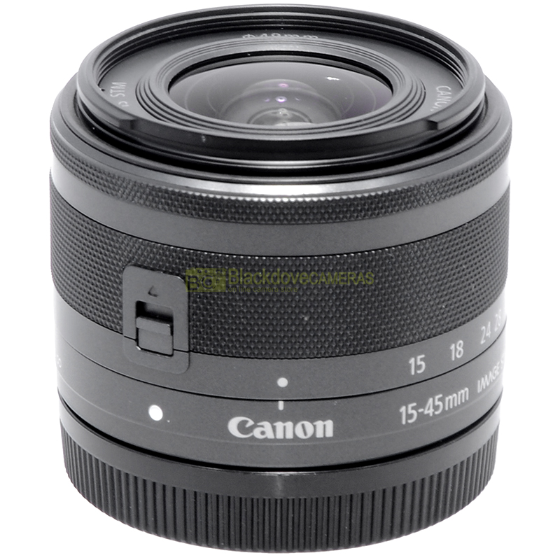 Canon EF-M 15-45 mm f3.5-6.3 IS STM Lente Zoom Mirrorless EOS M50 M6 M100 M200 vista dettagliata