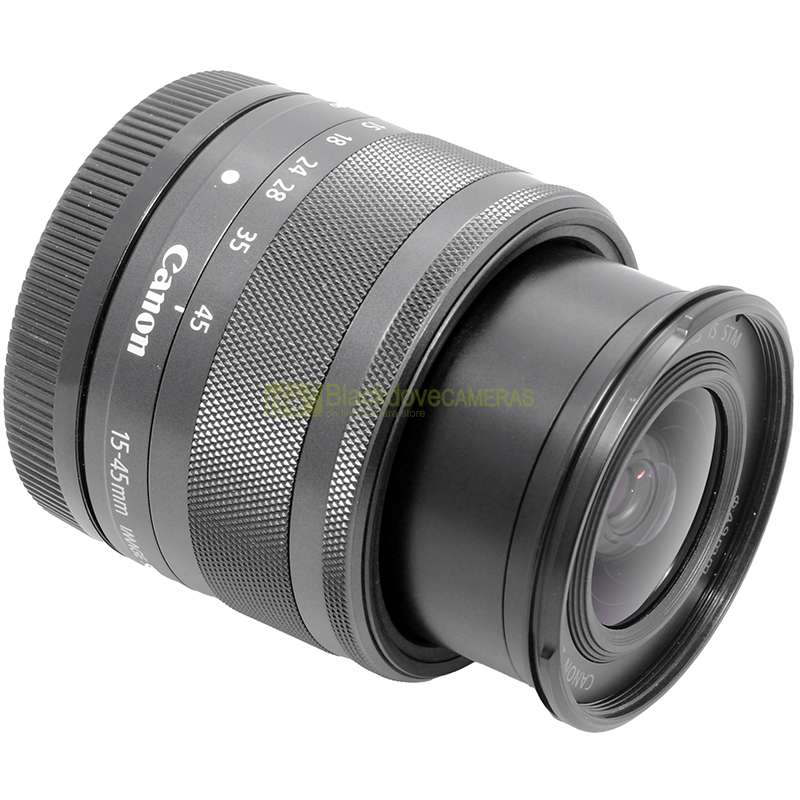Canon EF-M 15-45 mm f3.5-6.3 IS STM Lente Zoom Mirrorless EOS M50 M6 M100 M200 vista dettagliata