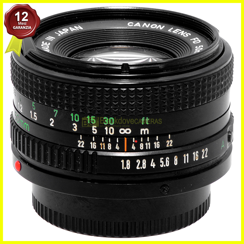 Canon FD 50mm f/1.8 obiettivo manual focus vintage per reflex Canon FD FL - foto reale