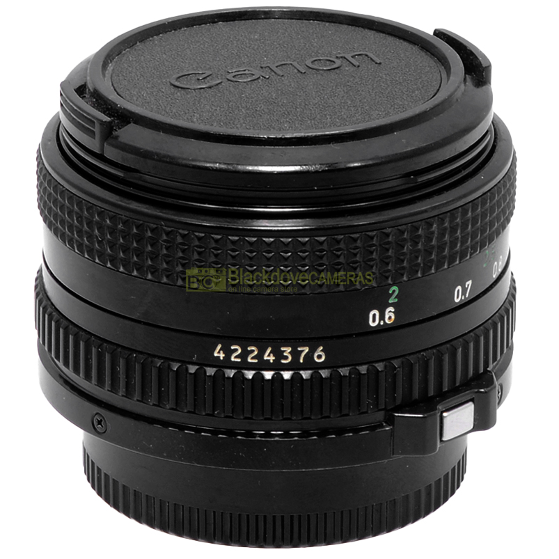 Canon FD 50mm f/1.8 vista posteriore innesto FD FL