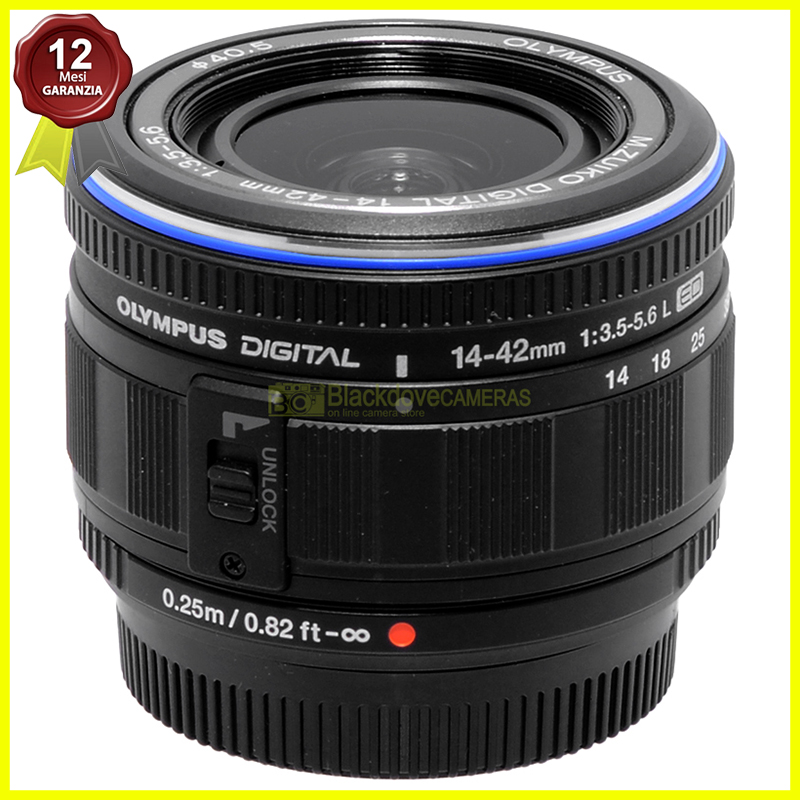 Olympus M.Zuiko 14-42mm f/3.5-5.6 ED Black obiettivo Micro 4/3 MFT usato foto reale