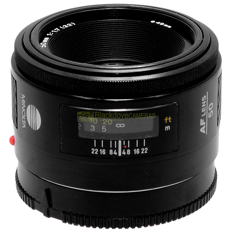 Dettaglio frontale Minolta AF 50mm f/1.7 Zoom