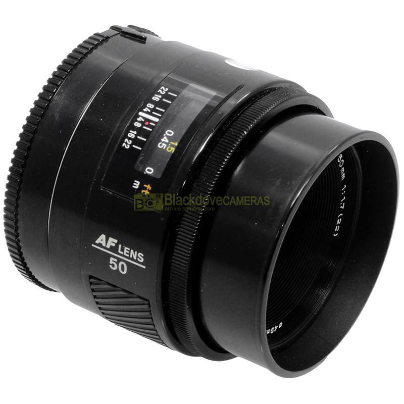 Vista laterale Minolta AF 50mm f/1.7 Zoom