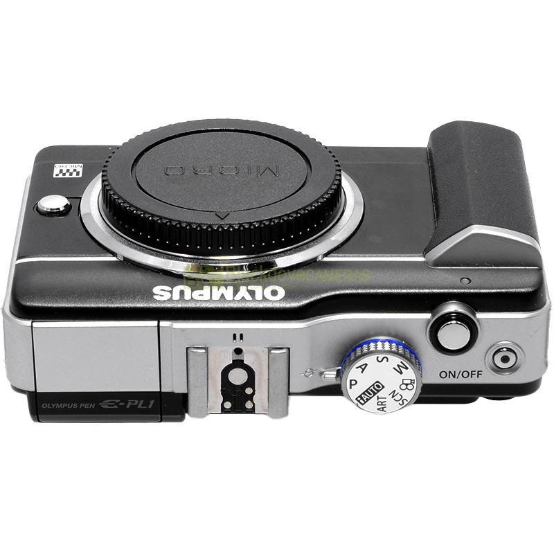 Olympus PEN E-PL1 dettaglio comandi superiori