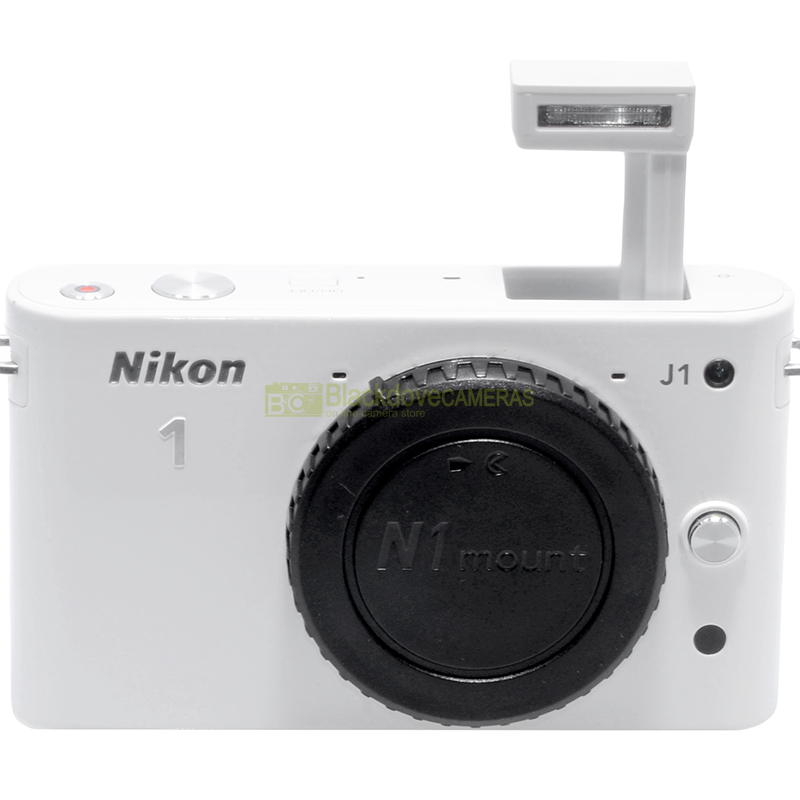 Nikon 1 J1 White Body Mirrorless Micro 4/3 – vista frontale