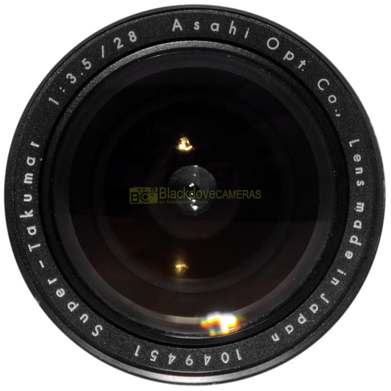 Pentax Asahi Super-Takumar 28mm f/3.5 Type I Obiettivo M42 42x1 Vintage vista dettagliata
