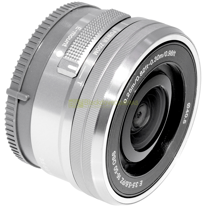 Sony E 16-50mm OSS PZ Silver obiettivo zoom dettaglio laterale