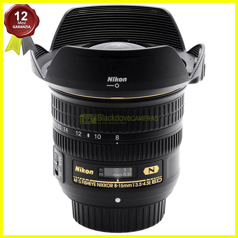 Nikon AF-S Fisheye Nikkor 8–15mm f/3.5–4.5 E ED obiettivo full frame
