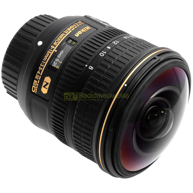 Nikon fisheye 8–15mm vista laterale