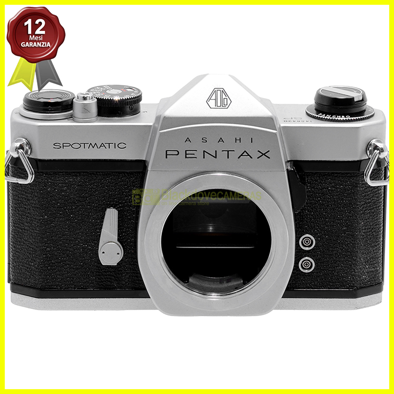 Pentax SP Silver fotocamera reflex analogica vista frontale