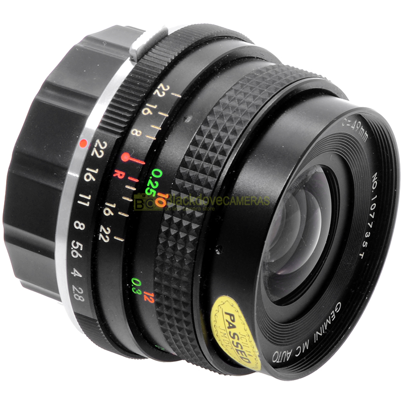 Obiettivo Gemini 28mm f/2,8 MC vista laterale