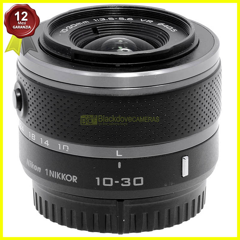 Obiettivo Nikon 1 Nikkor 10-30mm VR Nero Black - Vista frontale