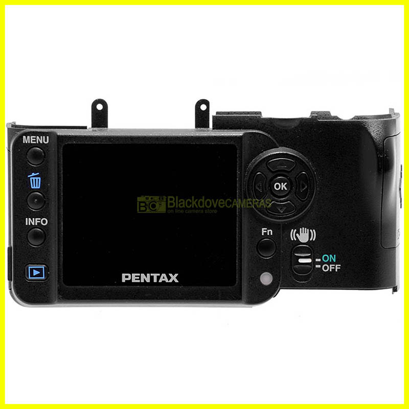 Dorso display LCD sportello schede per Pentax K100D – Ricambio Originale usato. Spare part.
