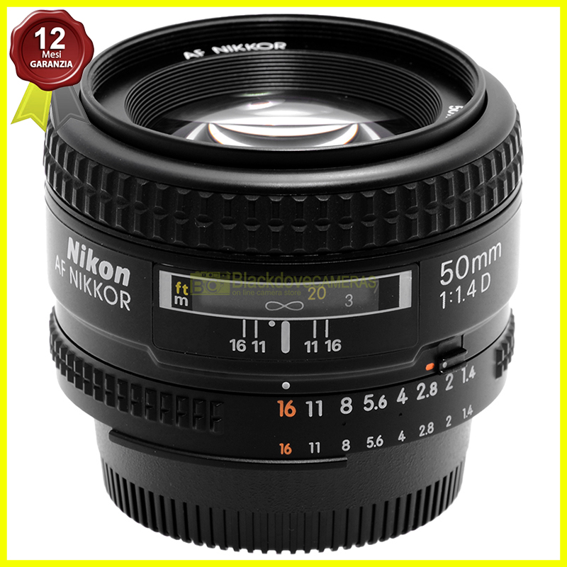 Nikon AF-D 50mm f/1.4 Nikkor obiettivo luminoso Made in Japan