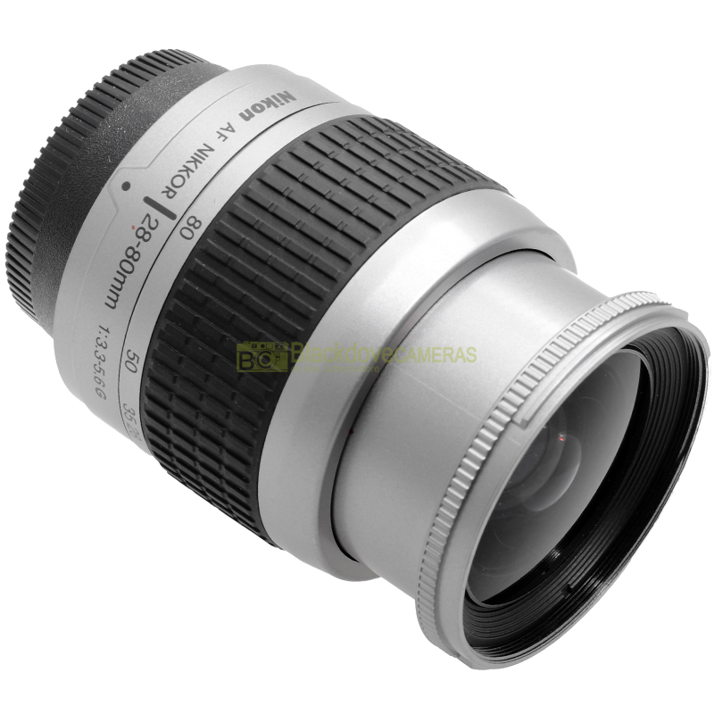 Nikon AF 28-80mm Silver vista laterale