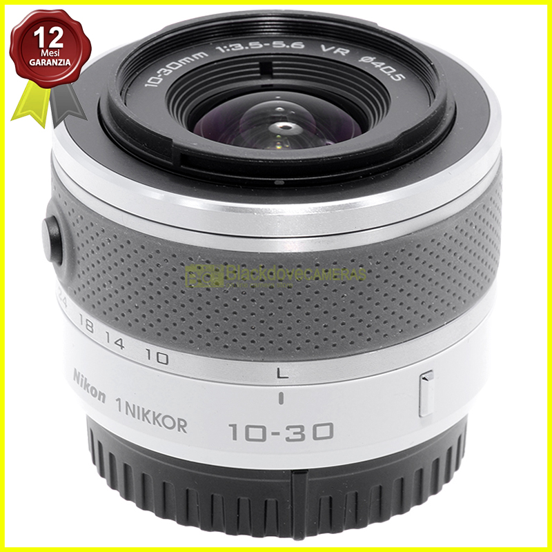 Obiettivo Nikon 1 Nikkor 10-30mm VR Bianco - Vista frontale
