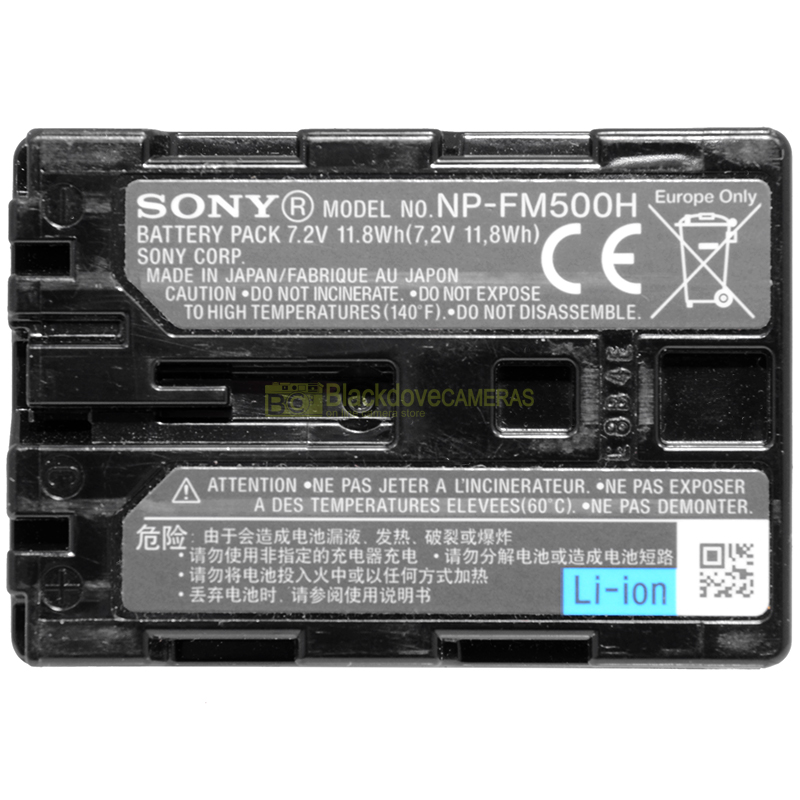 Batteria Sony NP‑FM500H originale – Contatti e dettagli