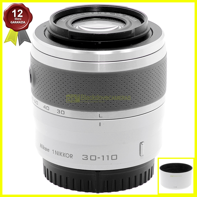 Nikon 1 Nikkor 30-110mm f/3.8-5.6 VR obiettivo zoom mirrorless usato foto reale