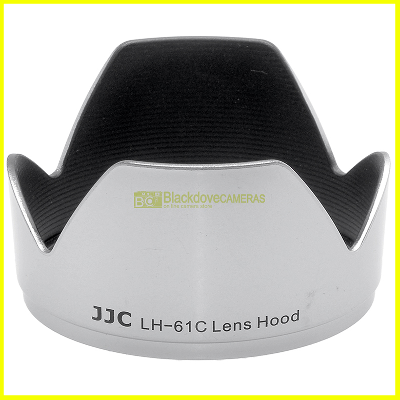 Paraluce JJC LH-61C argento per obiettivi Olympus 14-150mm micro 4/3 - foto reale