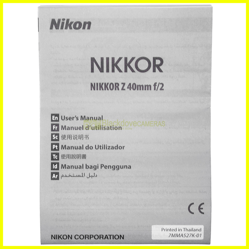 Manuale Nikon Nikkor Z 40mm f/2 – Foto reale