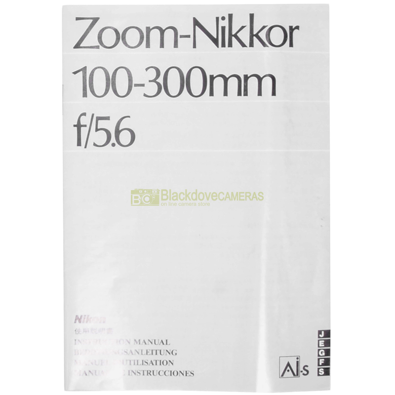 Manuale per Nikon Zoom Nikkor 100-300mm f/5.6 Instruction english Fr Es De Jp