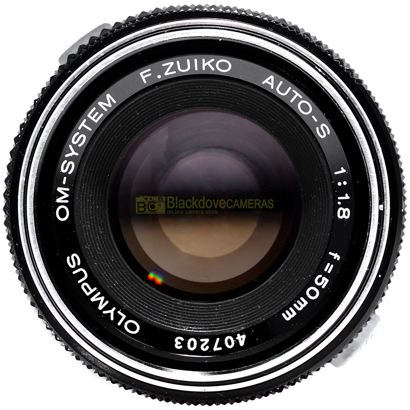 Olympus Zuiko Auto‑S 50mm f/1.8 – dettaglio frontale