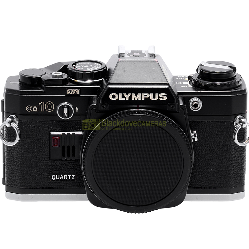 Olympus OM‑10 Quartz Body Black – vista frontale