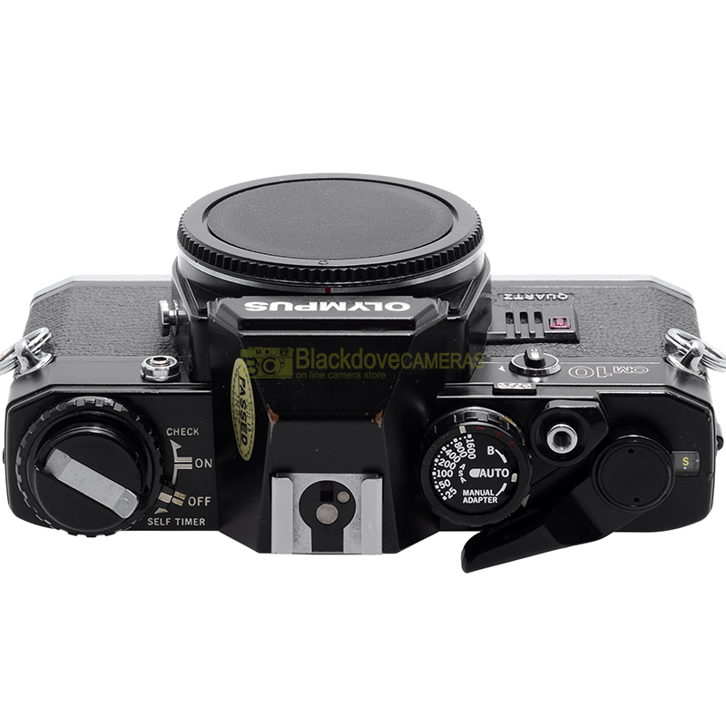 Olympus OM‑10 Quartz Body Black – vista posteriore