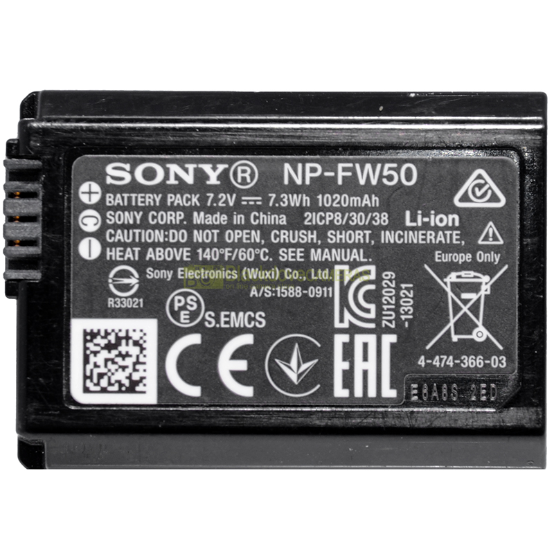 Sony NP-FW50 – Dettaglio contatti