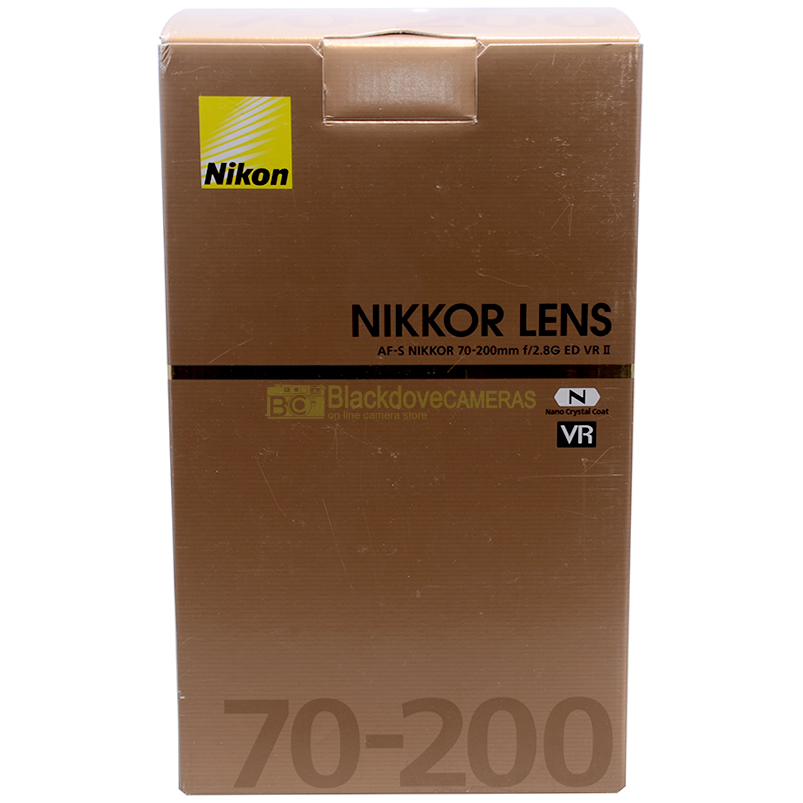 Nikon AF-S Nikkor 70-200mm f/2.8G ED VR II – vista laterale del teleobiettivo