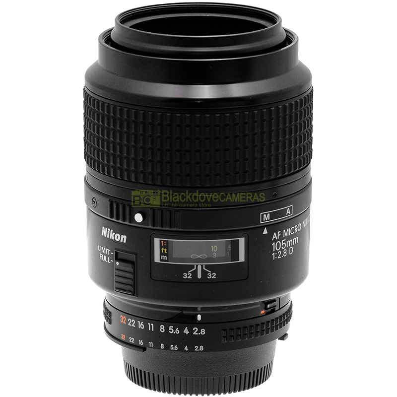 Nikon AF-D Micro Nikkor 105mm f/2.8 – vista laterale