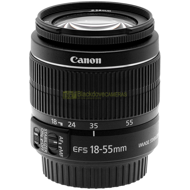 Canon EF-S 18-55mm f/3.5-5.6 IS II – vista laterale
