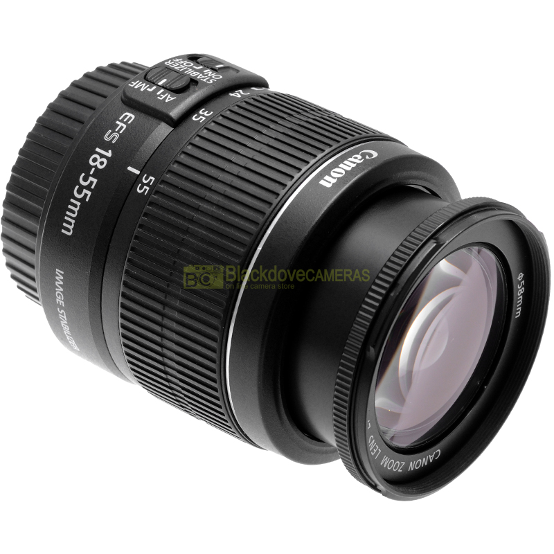 Canon EF-S 18-55mm f/3.5-5.6 IS II – vista laterale