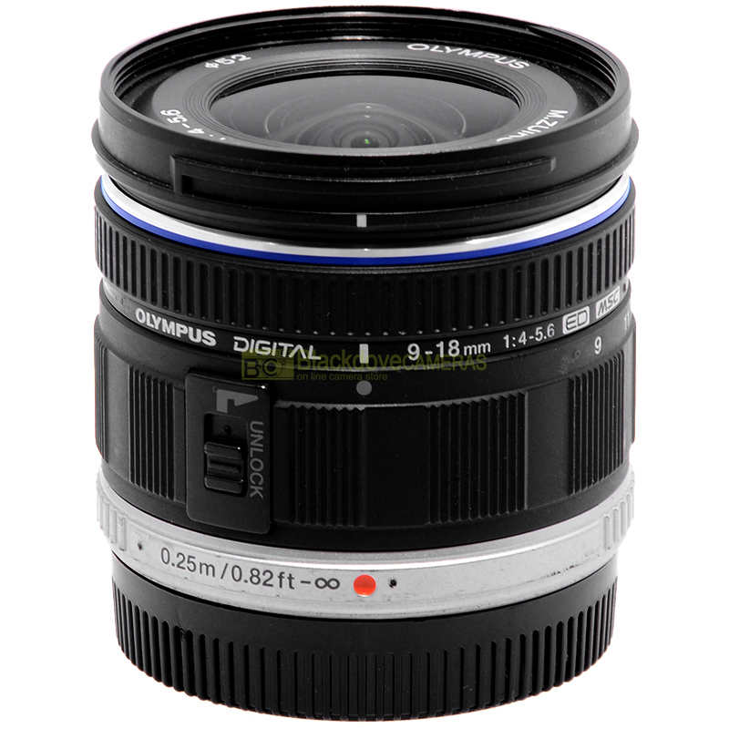 Olympus M.Zuiko 9‑18mm f/4‑5.6 ED – vista laterale