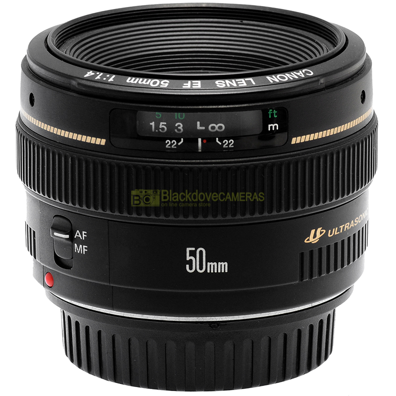 Canon EF 50mm f/1.4 USM – vista laterale