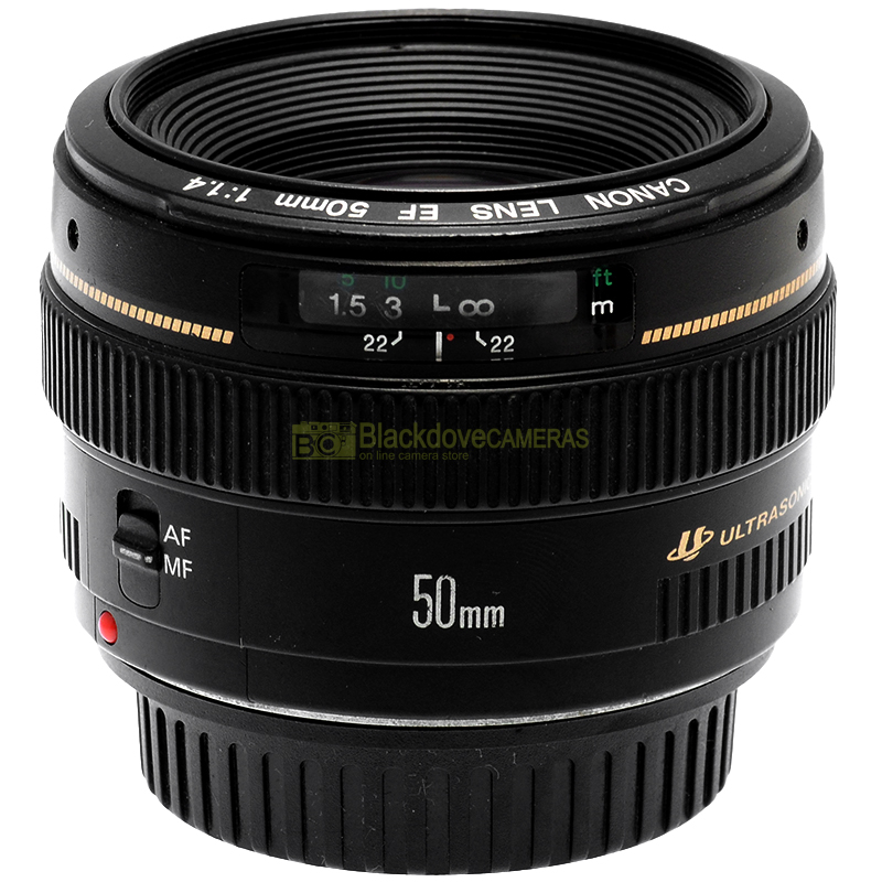 Canon EF 50mm f/1.4 USM – vista laterale
