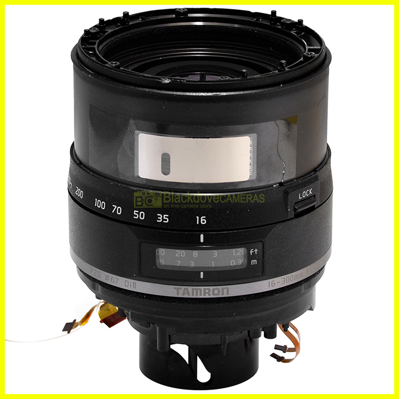 Gruppo interno Tamron 16‑300mm Canon EF‑S: diaframma, stabilizzatore, lenti ed elicoidi zoom