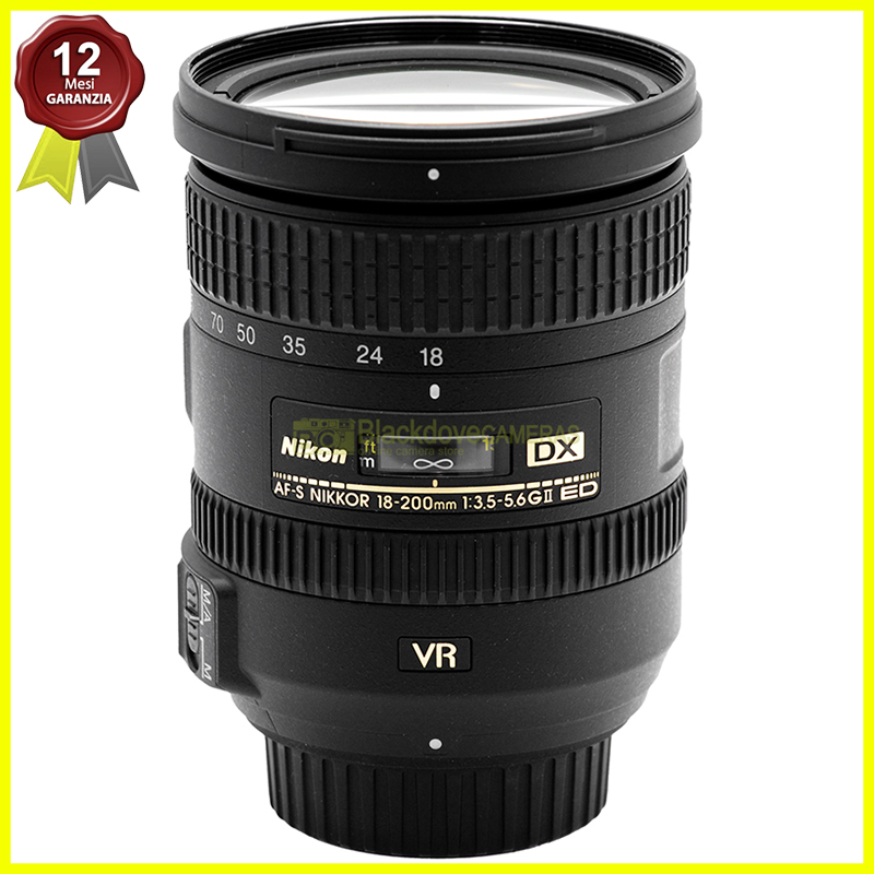 Nikon AF S DX 18 200mm f/3.5 5.6G ED VR II – Obiettivo Zoom Stabilizzato