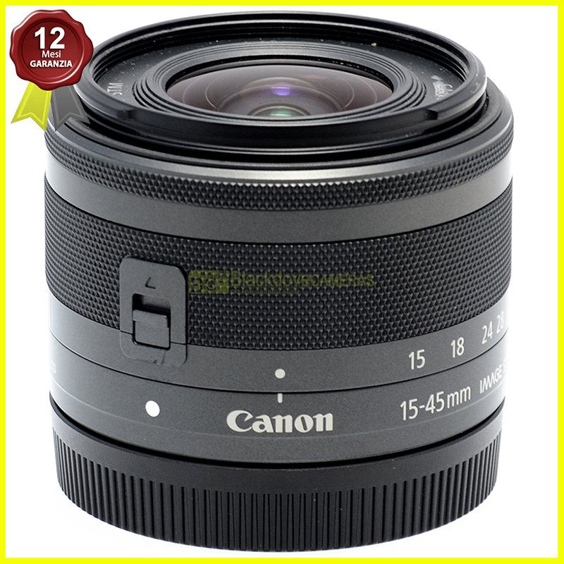 Canon EF-M 15-45 mm f3.5-6.3 IS STM Lente Zoom Mirrorless EOS M50 M6 M100 M200 usato - foto reale del prodotto