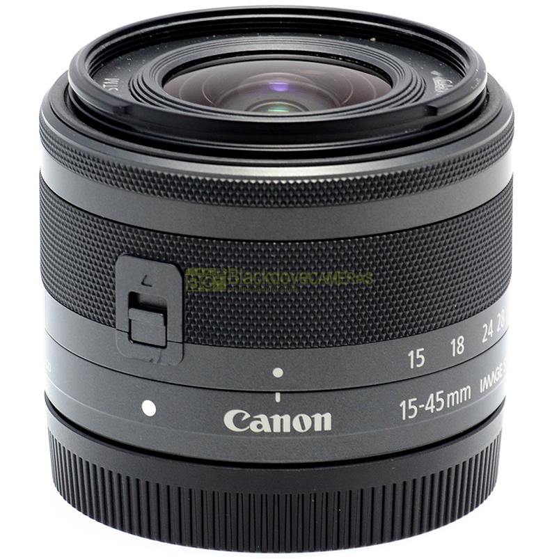 Canon EF-M 15-45 mm f3.5-6.3 IS STM Lente Zoom Mirrorless EOS M50 M6 M100 M200 vista dettagliata
