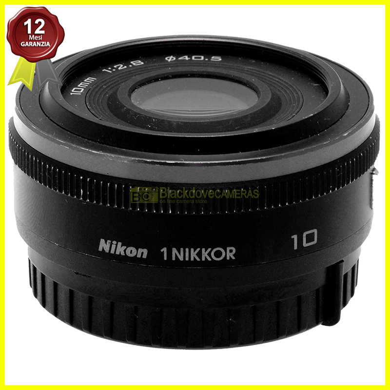 Nikon 1 Nikkor 10mm f/2.8 Obiettivo Fisso Mirrorless Wide Angle 27mm Equiv.