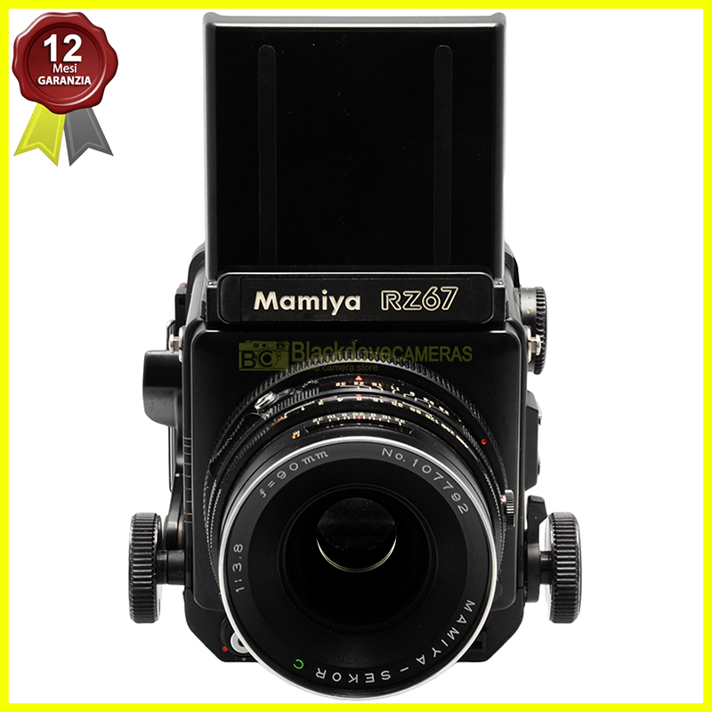 Mamiya RZ67 Professional con Sekor-C 90mm f/3.8, Pozzetto e Magazzino 120 Testata
