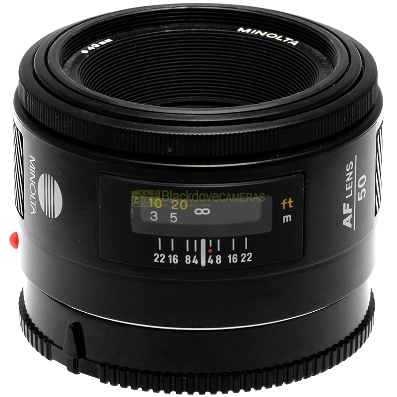 Minolta AF 50mm f/1.7 vista frontale