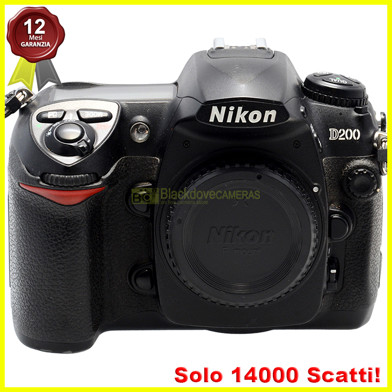 Nikon D200 Body Fotocamera Digitale Reflex 10.2MP Corpo Macchina D-200 Testata