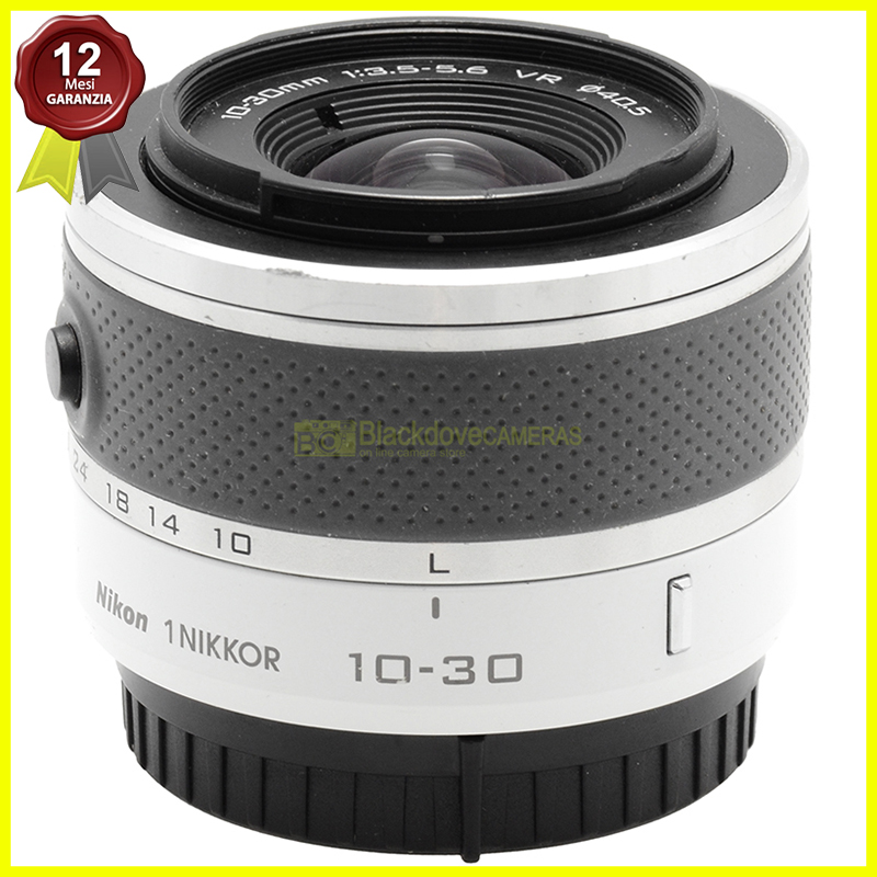 Nikon 1 Nikkor 10‑30mm VR Bianco Obiettivo Zoom per Nikon J1 J2 V1 V2 White