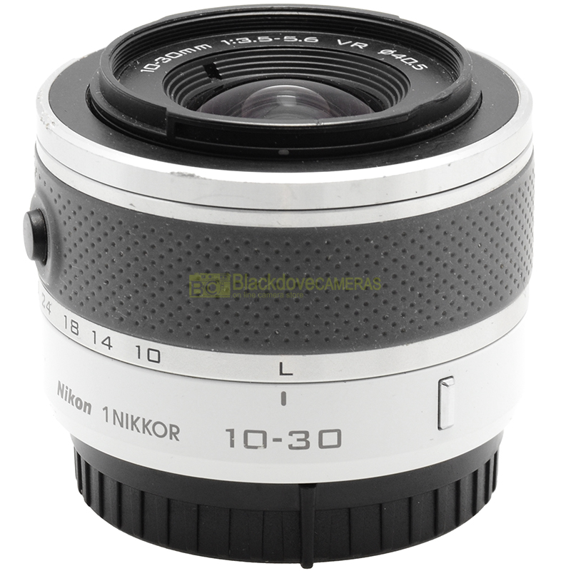 Nikon 1 Nikkor 10‑30mm VR Bianco vista frontale