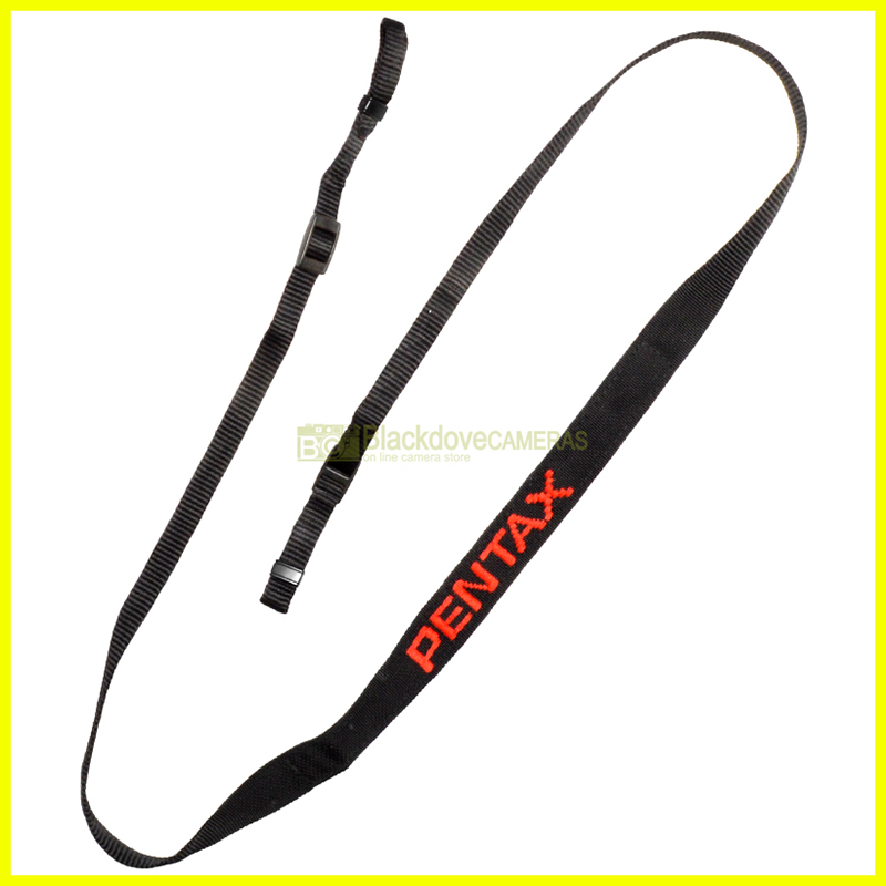 Pentax tracolla originale nera Cinghia black strap per fotocamere reflex Pentax